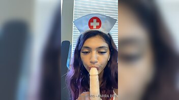 Amira Brie Naughty Nurse Dildo Ride