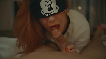ginger ale mickey mouse cosplay blindfold sensual blowjob massive cumshot redhead pov xxx premium manyvids
