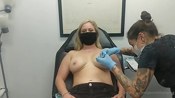 jasonchloeswing i am so happy to have my nipple piercings back i forgot how much it hurt to have it done xxx