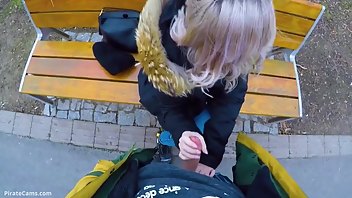 Eva Elfie Cute Teen Swallows Cum for Cash Public Blowjob in the Park premium porn video HD