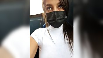 Nalgonasex changes clothes in the bus