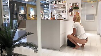 IviRoses Risky Furniture Store Anal Dildo Barefoot